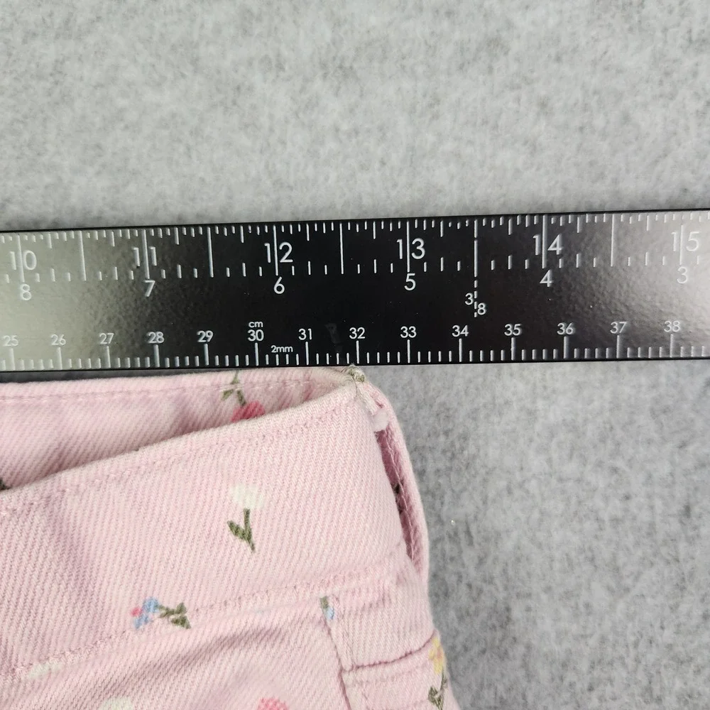 Old‎ Navy Baggy Jeans Girls 12 Pink Floral Built-In Tough Y2K High Rise Wide Leg